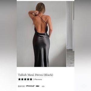 Taliah maxi dress, color black, size 12